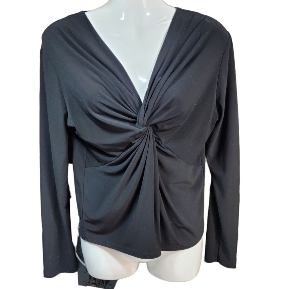 O FOR OSCAR DE LA RENTA vintage red label black long sleeve M